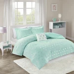 Mi Zone Rosalie Metallic Printed Plush Comforter Set. Fixed Price $103.99.