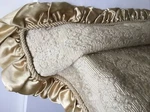 Gold Brocade Pillow Covers Veratex Set Of 42X27 G02. Fixed Price $22.00.