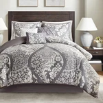 Vienna Sateen Cotton King Comforter Set, Soft & Cozy All-season Bedding, Grey. Fixed Price $137.99.