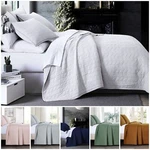Chezmoi Collection Madrid 3-PIECE Herringbone Stitch Pre-washed Cotton Quilt Set. Fixed Price $87.99.
