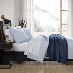 Eddie Bauer 3PC Full/queen Ticking Stripe Duvet Set Navy Blue. Fixed Price $59.99.