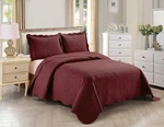 3PC Full/queen Over Size Elegant Embossed Bedspread Set Light Weight Solid Bu.... Fixed Price $36.44.