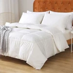 Feathers Down Comforter King - 100% Organic Cotton Quilted Medium Warm All Se.... Fixed Price $115.79.