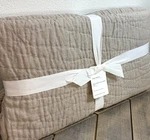 Pottery Barn Belgian Flax Linen Handcrafted Quilt Twin Dark. Fixed Price $169.00.