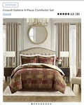 Croscill King Comforter Set, Luxe Chenille Jacquard Patchwork Microfiber Twill. Fixed Price $499.99.
