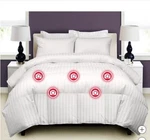 Hotel Grand Goose Down Comforter White Striped Cotton Rds Certified 650 Fill. Fixed Price $272.99.