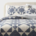 King Patchwork Quilt Set Blue - Threshold. Fixed Price $37.39.