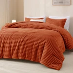 Andency Fleece Queen Comforter Set 3 Pieces Terracotta. Fixed Price $100.10.