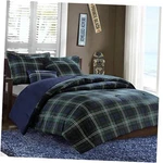 Mi Zone Cozy Comforter Set Cabin Lifestyle T/txl Plaid Green/navy. Fixed Price $60.92.