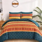 Wongs Bedding Boho Comforter Set King SIZE,7 Pieces Bag Bohemian Stripe. Fixed Price $87.17.