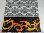 Harley-davidson White / Black Orange Flame Rider Fireball Queen Flat Bed Sheet. Fixed Price $25.45.