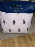 Nwt Polo Ralph Lauren Pink Bear King Stripe Comforter Sham Set. Fixed Price $249.99.