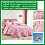 Elegant 7-PIECE Queen Comforter Set Soft Microfiber & Pinch Pleat Design. Fixed Price $61.99.