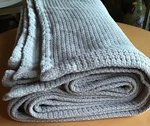 Tommy Bahama 100%COTTON Waffle Weave Blanket 80 X 88. Taupe/ Gray. Fixed Price $25.00.