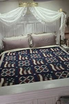 Vtg Handmade King Patriotic Quilt American Flag Stars Blocks Stripes 84X84. Fixed Price $385.00.