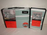 Jill Rosenwald Capri Stripe Twin Duvet Cover Standard Sham Set Seaside Aqua. Fixed Price $60.00.