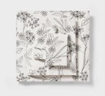 Full Easy Care Cotton Blend Sateen Sheet Set Gray Floral - Room Essentials. Fixed Price $17.99.