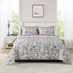 Mainstays All One Reversible Comforter And Sheet Set- 7 Piece, Queen, Floral. Fixed Price $46.95.