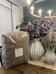 Twin/twin Extra Long Washed Cotton Sateen Comforter And Sham Set Light Brown New. Fixed Price $50.00.