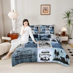 Castle Fairy Happy Camping Comforter Setlake Boat Pine Tree Pattern Bedding. Fixed Price $63.16.