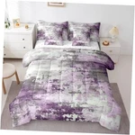 Watercolor Comforter Set 7 Pcs,modern Abstract Bedding Queen Lilac. Fixed Price $36.19.