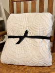 Sherry Kline Bedding Cashmere Velvet Quilted Comforter Ivory Queen Size. Fixed Price $73.82.