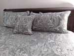Croscill Gabrijel King 4-PC Comforter Set 110 X 96" Slate Blue. Fixed Price $148.74.