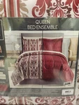 Fairfield Square Red Reversible 8-PIECE Comforter Set Queen. Fixed Price $38.99.