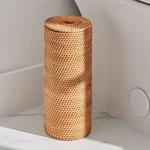 Better Homes & Gardens Floor Standing Toilet Paper Reserve With Lid, Rattan. Fixed Price $29.69.