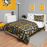 Foco Pittsburgh Penguin Nhl Team Bed Bag Comforter, Sheets, Pillow Cases Full. Fixed Price $24.00.