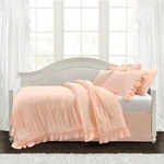 Decor Reyna Soft Knitted Ruffle Blanket/coverlet, Daybed, Blush. Fixed Price $81.56.