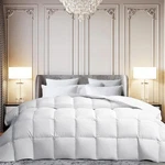 Luxury King Size White Goose Down Comforter - All Season Fluffy Duvet 106X90INCH. Fixed Price $110.00.
