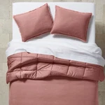 Full/queen Heavyweight Linen Blend Comforter & Sham Set Rose - Casaluna. Fixed Price $85.00.