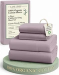 Lane Linen 100% Organic Cotton Size Bed California King, 10: Lilac. Fixed Price $75.90.