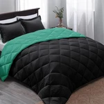 Comforter Set - Green Queen, Reversible Bed. Fixed Price $63.40.