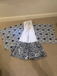 Ralph Lauren Home Porcelain Tamarind Blue Queen Bedskirt 2 Custom Shams. Fixed Price $78.00.