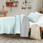 College Bedding Bundle, Reversible Comforter Set, Sheet And Pillows. Fixed Price $136.99.