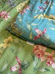 Waverly Orchids King Bed Set Throw Pillow & 2 Shams Reversible Tropical 4 Pc. Fixed Price $120.00.