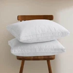 Set Of 2 Goose Feathers Bed Pillows Peach Skin Cover King Or Standard Size. Fixed Price $65.99.