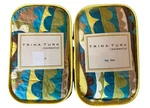Trina Turk Pillow Shams Vivacious King Pair 100% Cotton Quilted Blue Green Nip. Fixed Price $24.99.
