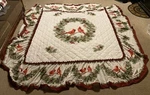 Beautiful Sleepwell Christmas Cardinal King Bedding Set Coverlet 3 Pillow Shams. Fixed Price $175.00.