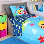 Baby Shark 4 Piece Twin Soft Bedding Set Kids With Reversible Comforter. Fixed Price $69.99.