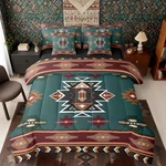 Southwestern King Comforter Set With Sheets 7-PIECE Aztec Bedding Green. Fixed Price $142.99.