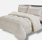 Swift Home Ivory Reversible Micromink-sherpa 3PC Bedding Comforter Set, King. Fixed Price $32.40.