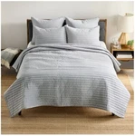 New Sonoma Goods For Life Cotton Velvet Full/queen Quilt Set With Shams Gray. Fixed Price $104.99.