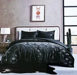 New Wrangler Miles 3 Piece Embossed Comforter Set Southwestern -black Queen Size. Fixed Price $149.99.