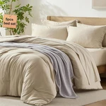 Homelike Moment Twin Comforter Set With Sheets Beige, 5 Piece Bed A B.... Fixed Price $81.88.