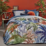 Isla Blue Cotton Sateen Quilt Cover Set By Bedding House. Fixed Price $136.93.