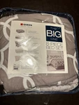 The Big One 8-PIECE Bed Set Queen Neutral Trellis. Fixed Price $45.00.