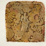 19TH Century Antique Needlepoint Chair Cover King And Queen The Tex. Fixed Price $255.00.